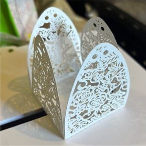 White decorative favour gift boxes for wedding or event